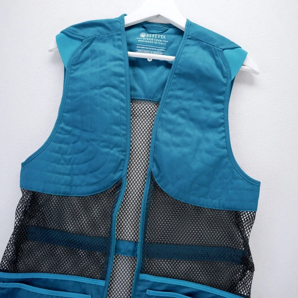 Beretta Full Mesh Shooting Vest Blue Twilight GT671 Mens Small New With Tags